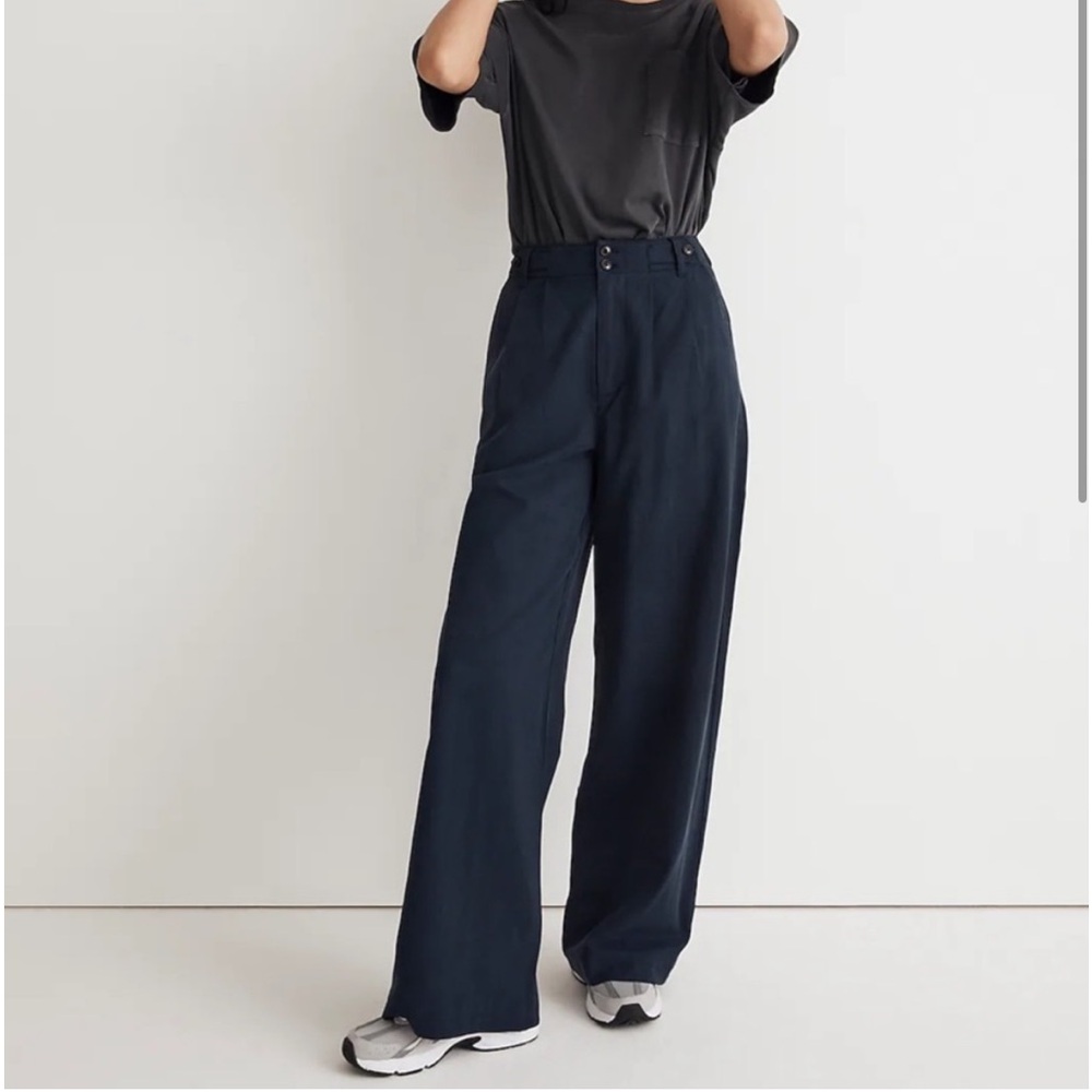 Madewell Harlow Wide Leg Pant Navy Blue